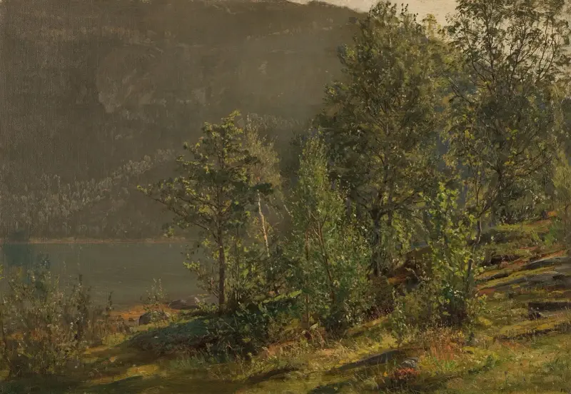 Morgonstämning. Terøen, Hardanger av Amaldus Nielsen