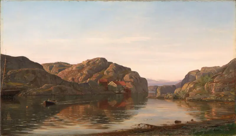 Morning in Ny-Hellesund av Amaldus Nielsen