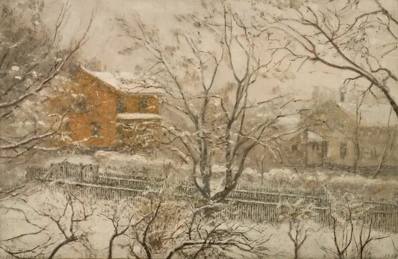 Sludd. Fra ateliervinduet av Amaldus Nielsen