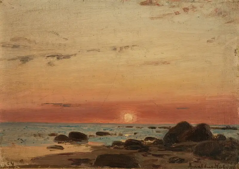 Solnedgång av Amaldus Nielsen