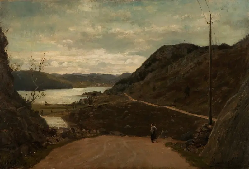 Ulvegjelsbakken, Mandal av Amaldus Nielsen