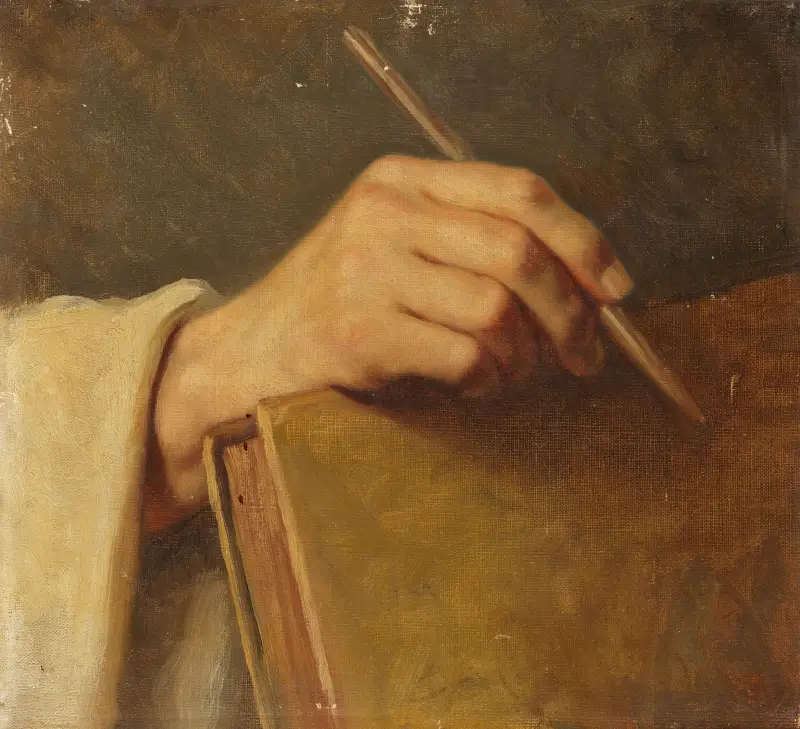 Studie av en hand av Amalia Lindegren
