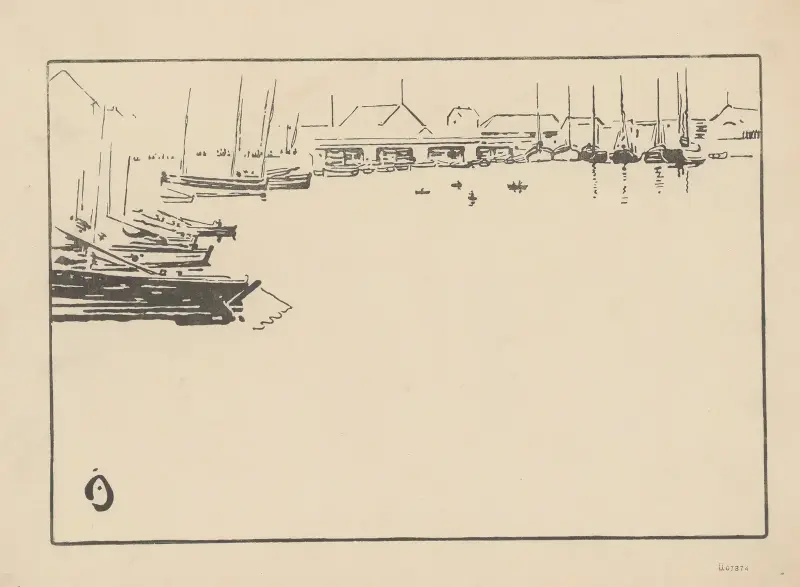 Förhamnen i Les Sables-d'Olonne av Amédée Joyau
