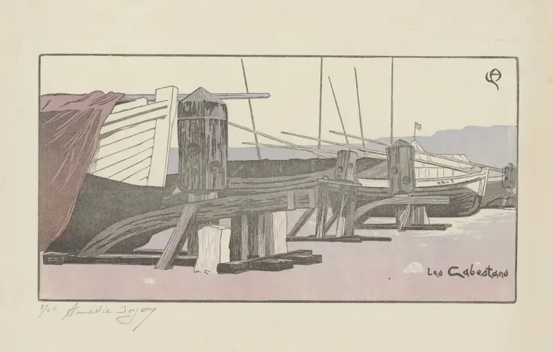 Les Cabestans (Yport) av Amédée Joyau