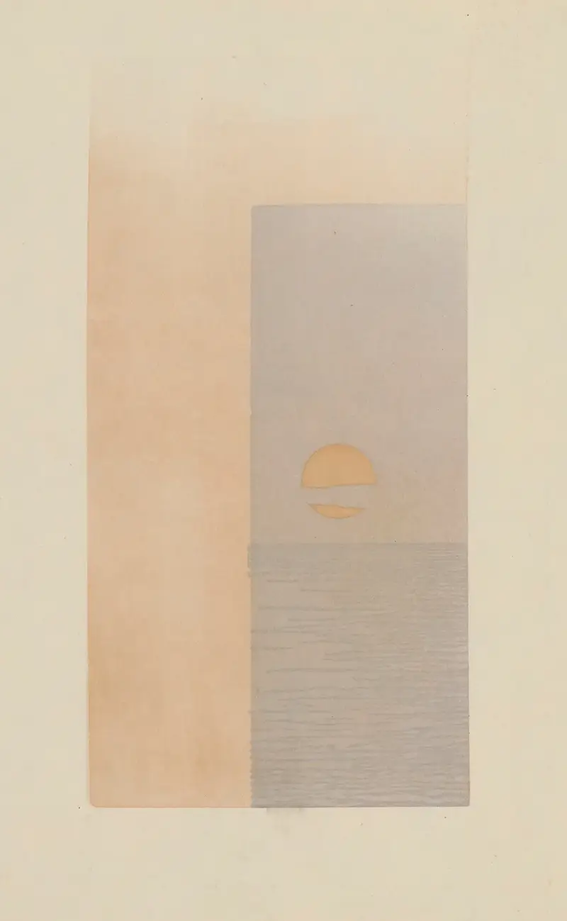 Kleine untergehende Sonne (Knocke, Belgien), 1900 – Nr. 2 von Amédée Joyau
