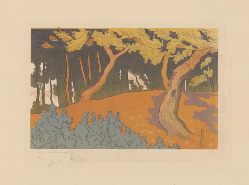 Kiefern. Sonnenuntergang (Le Touquet, Pas-de-Calais) von Amédée Joyau