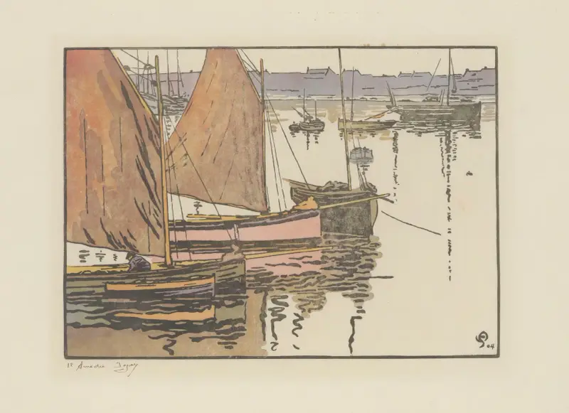 Roscoff, die roten Segel, 1904 – Nr. 2 von Amédée Joyau