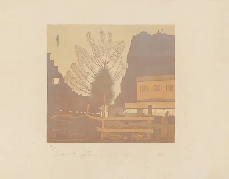 Travaux du métropolitain, Chantier boulevard de Courcelles (Paris) av Amédée Joyau