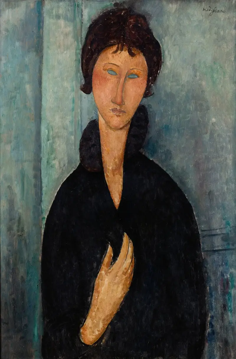 Femme aux yeux bleus av Amedeo Modigliani