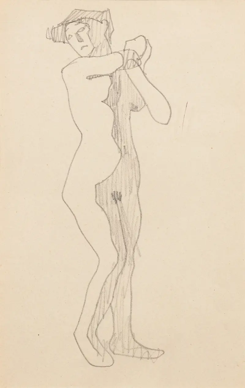 Stående naken kvinna, 1905 – nr 4 av Amedeo Modigliani
