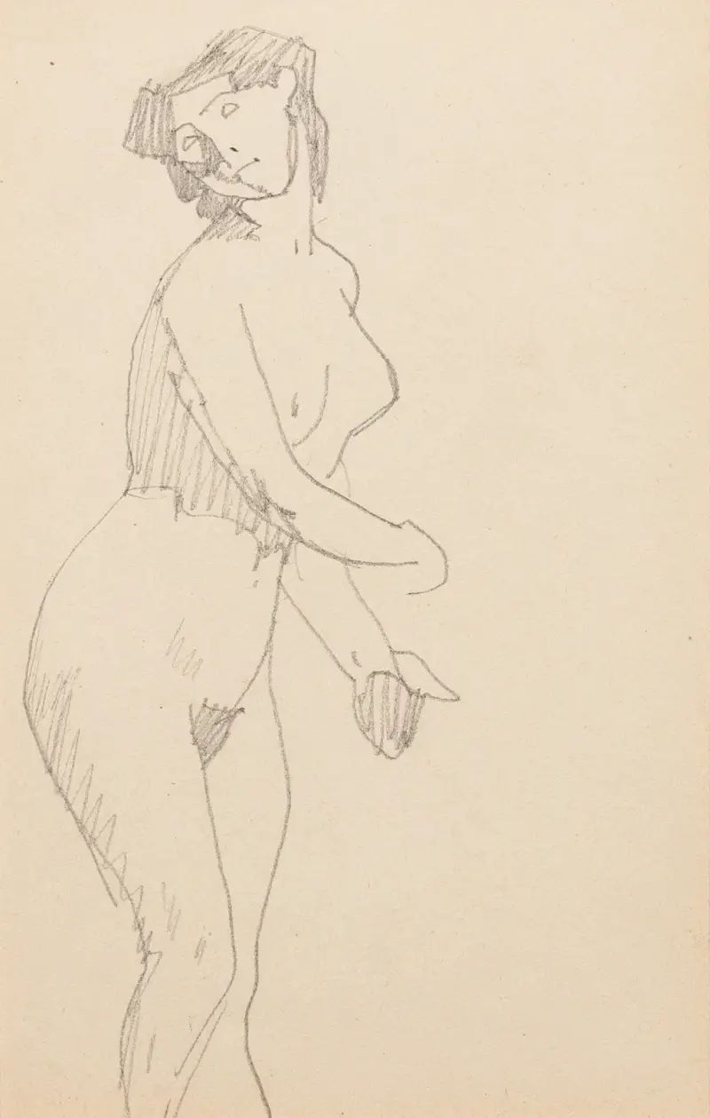 Femme nue debout, 1905 – nr 7 av Amedeo Modigliani