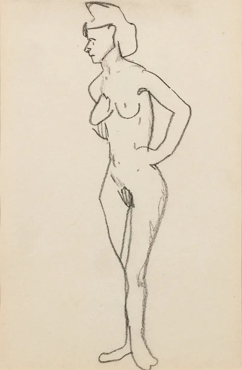 Femme nue debout, 1905 – nr 8 av Amedeo Modigliani