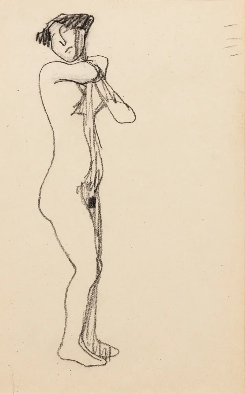 Femme nue debout de trois quarts vers la droite., 1905 – nr 2 av Amedeo Modigliani