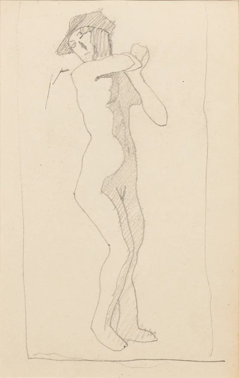 Femme nue debout, 1905 – nr 1 av Amedeo Modigliani