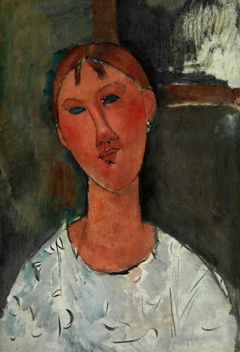 Girl in a White Blouse av Amedeo Modigliani