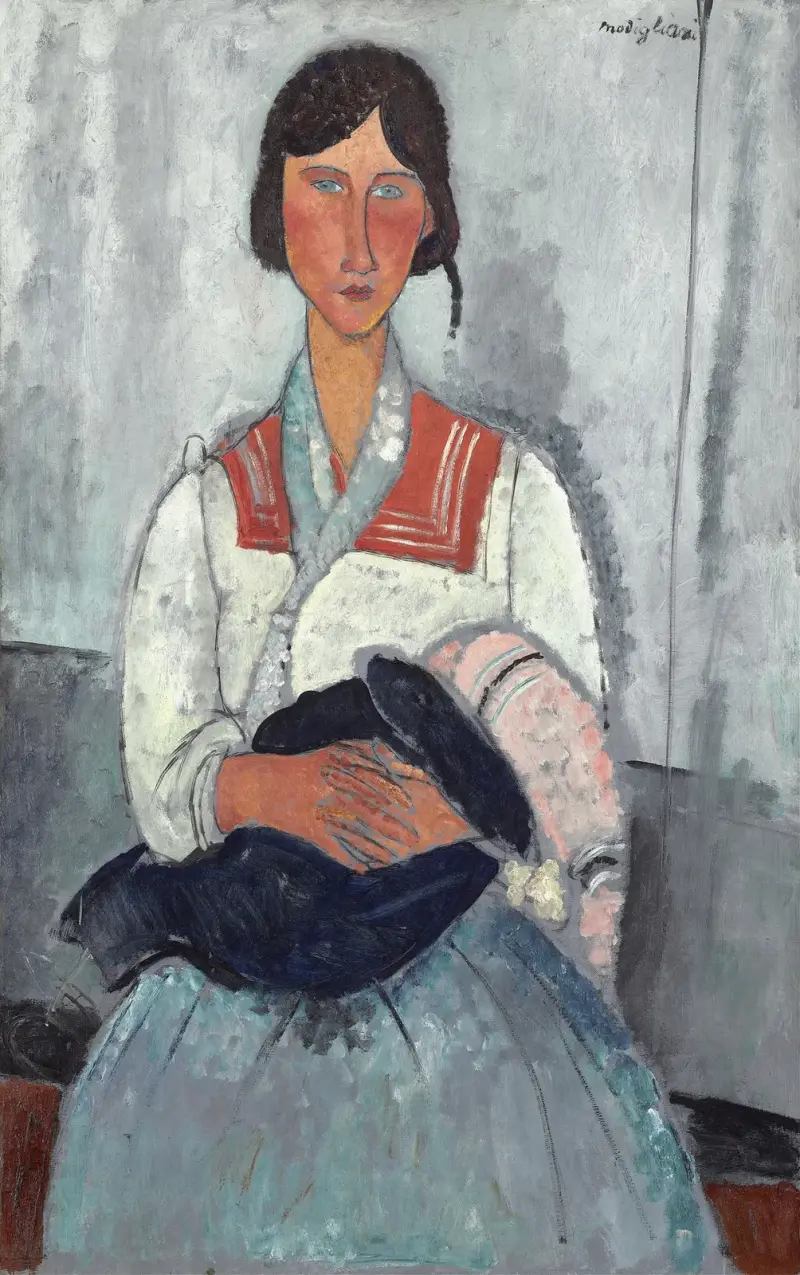 Gypsy Woman with Baby av Amedeo Modigliani