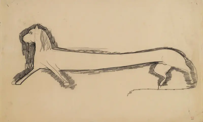 Lev v profilu, Amedeo Modigliani