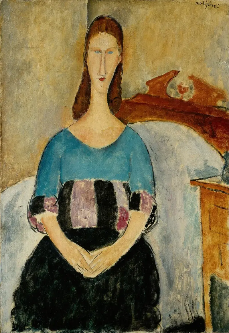 Portrait of Jeanne Hebuterne, Seated av Amedeo Modigliani