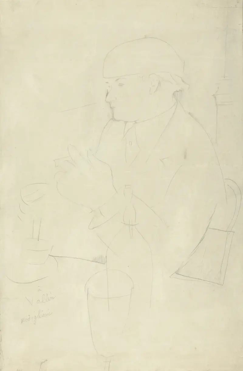 Portrait of Vallin av Amedeo Modigliani