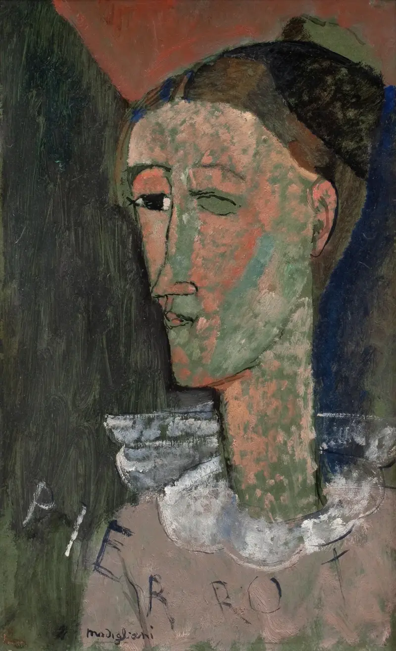 Selbstbildnis als Pierrot von Amedeo Modigliani