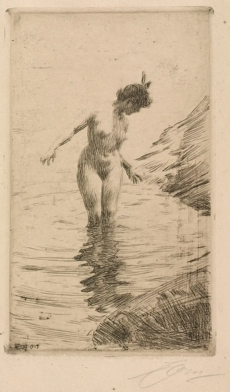 Vattenringar II av Anders Zorn