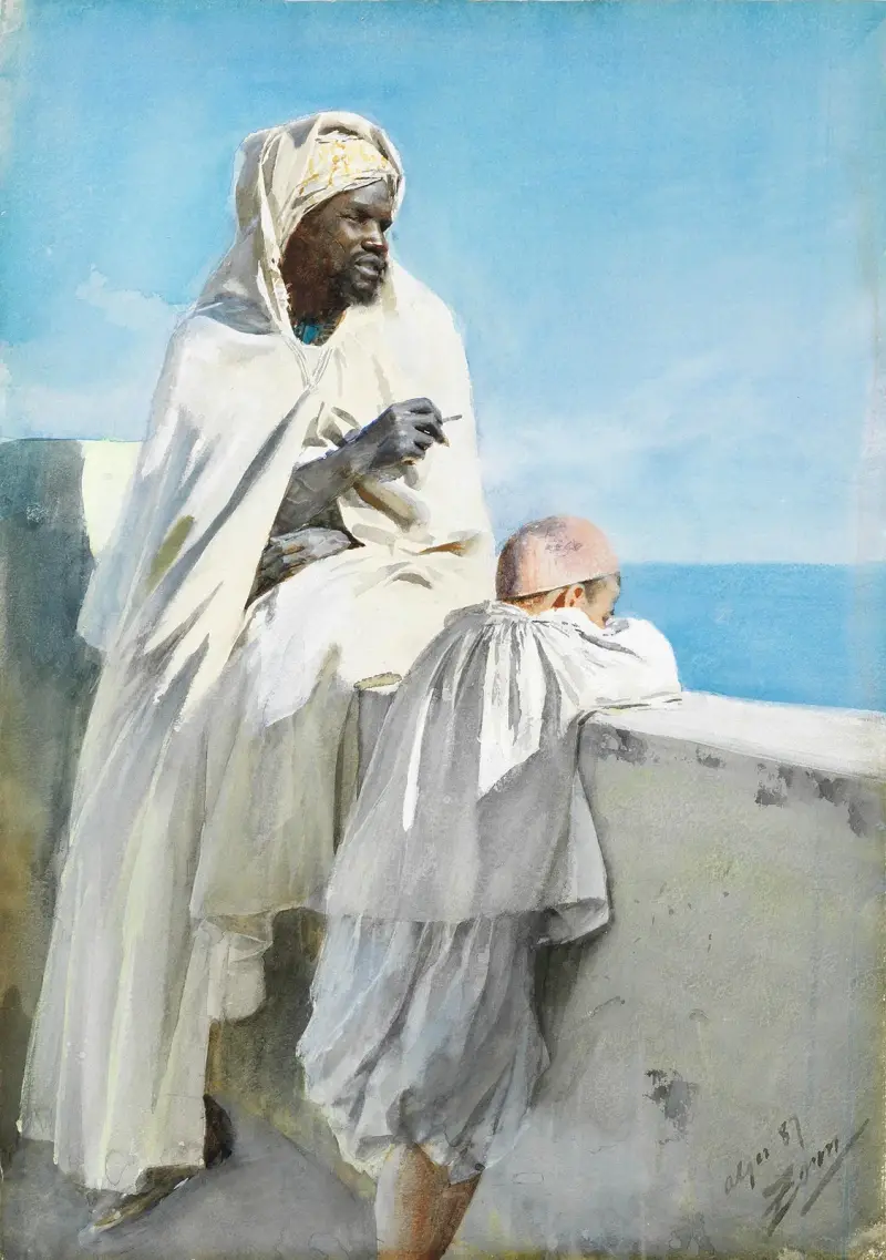 Mann und Junge in Algier von Anders Zorn