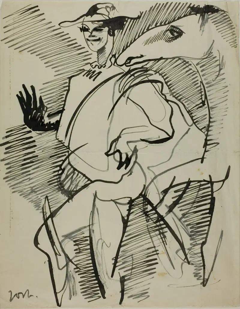 Mann mit Pferd von Anders Zorn