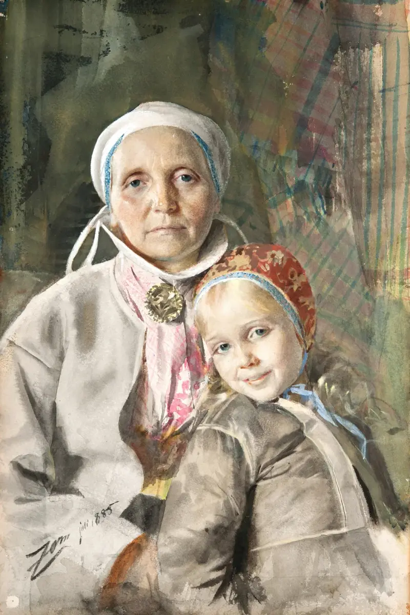 Mona a Karin, Anders Zorn