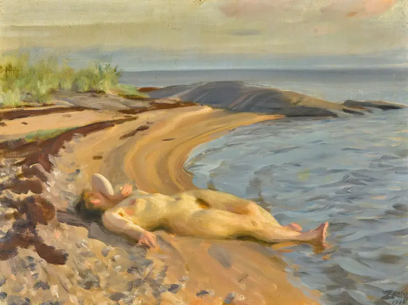 Am Strand von Anders Zorn