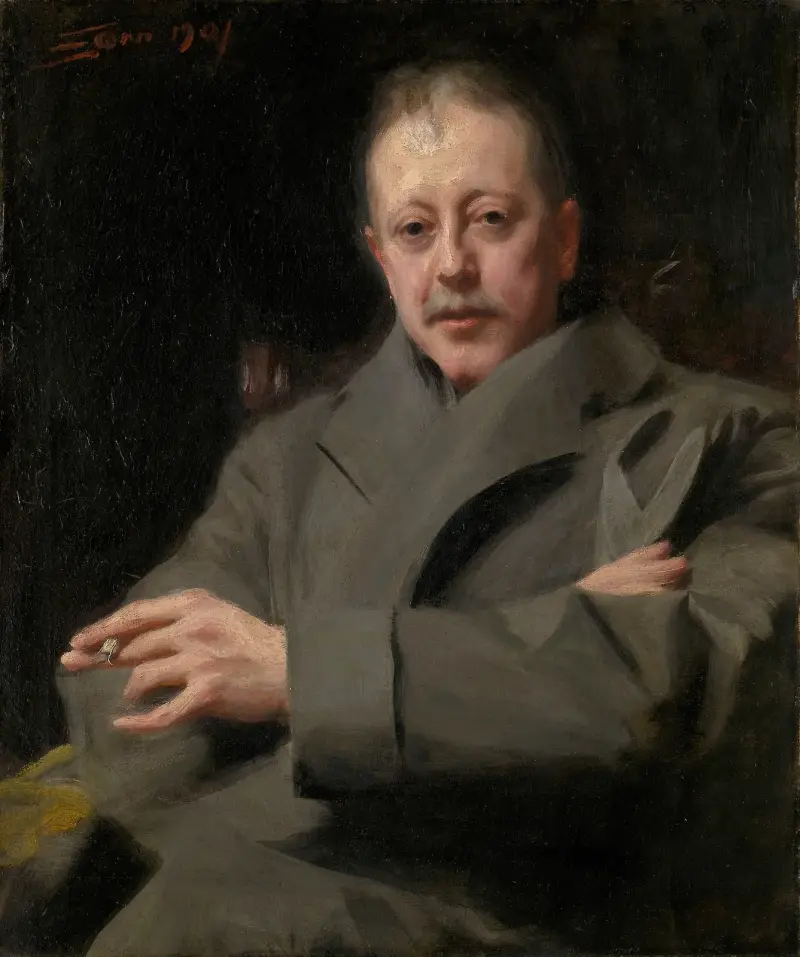 Porträttstudie av en man av Anders Zorn