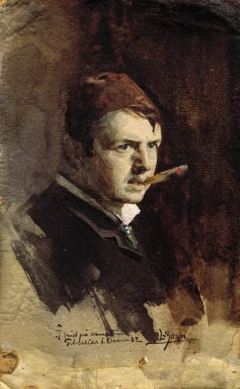 Selbstporträt, 1882 von Anders Zorn