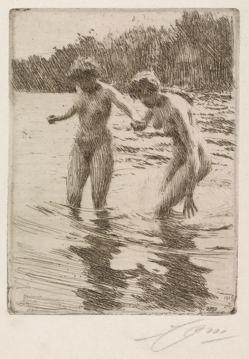 Dvě koupající se ženy, Anders Zorn