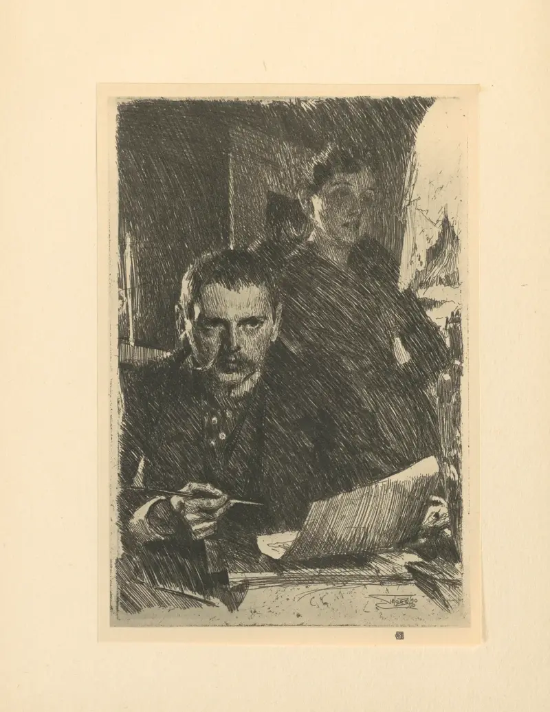 Zorn och hans hustru av Anders Zorn