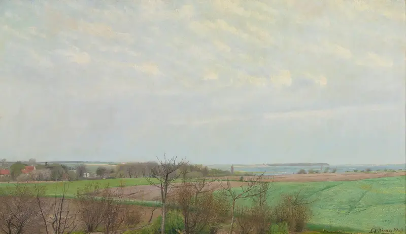 Vy över Roskilde fjord, tidig vår av Laurits Andersen Ring