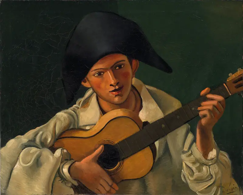 Büste eines Harlekins mit Gitarre von André Derain