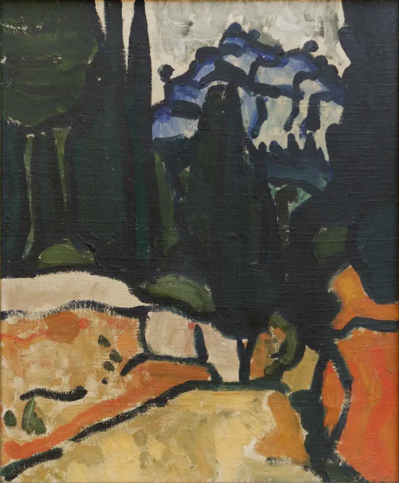 Cypřiše u Cassis, André Derain
