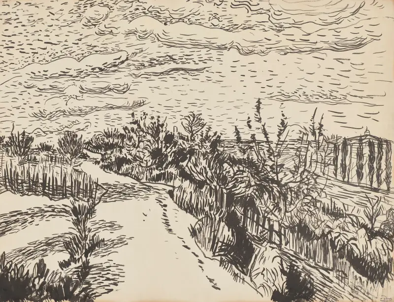 Paysage près de Collioure av André Derain