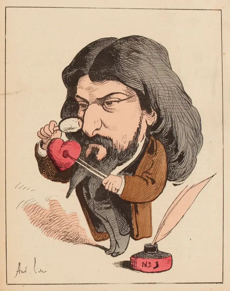 Alphonse Daudet av André Gill