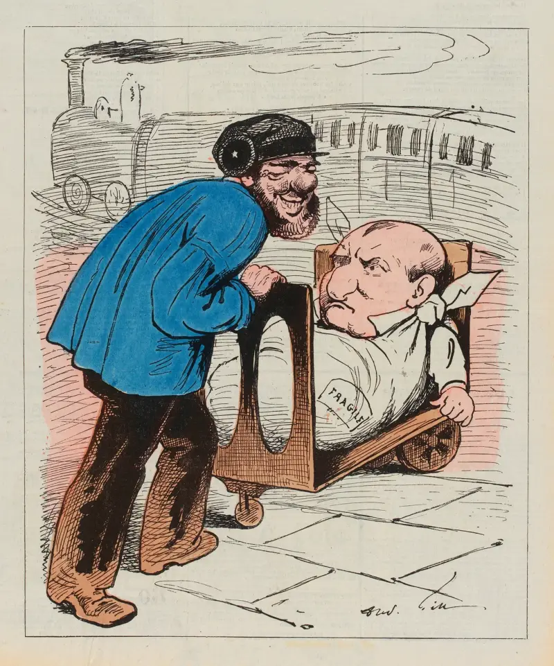 Bagage i hög fart av André Gill