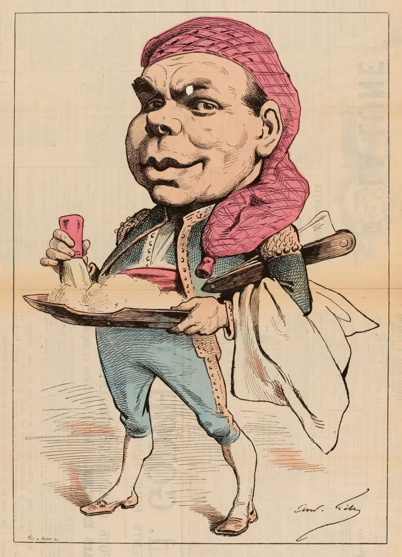 Coquelin ainé (Théâtre-Français), rôle de Figaro av André Gill
