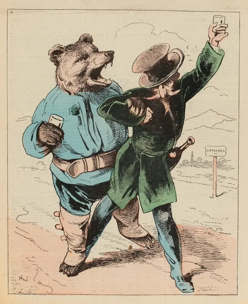 Pyrenäische Freude von André Gill
