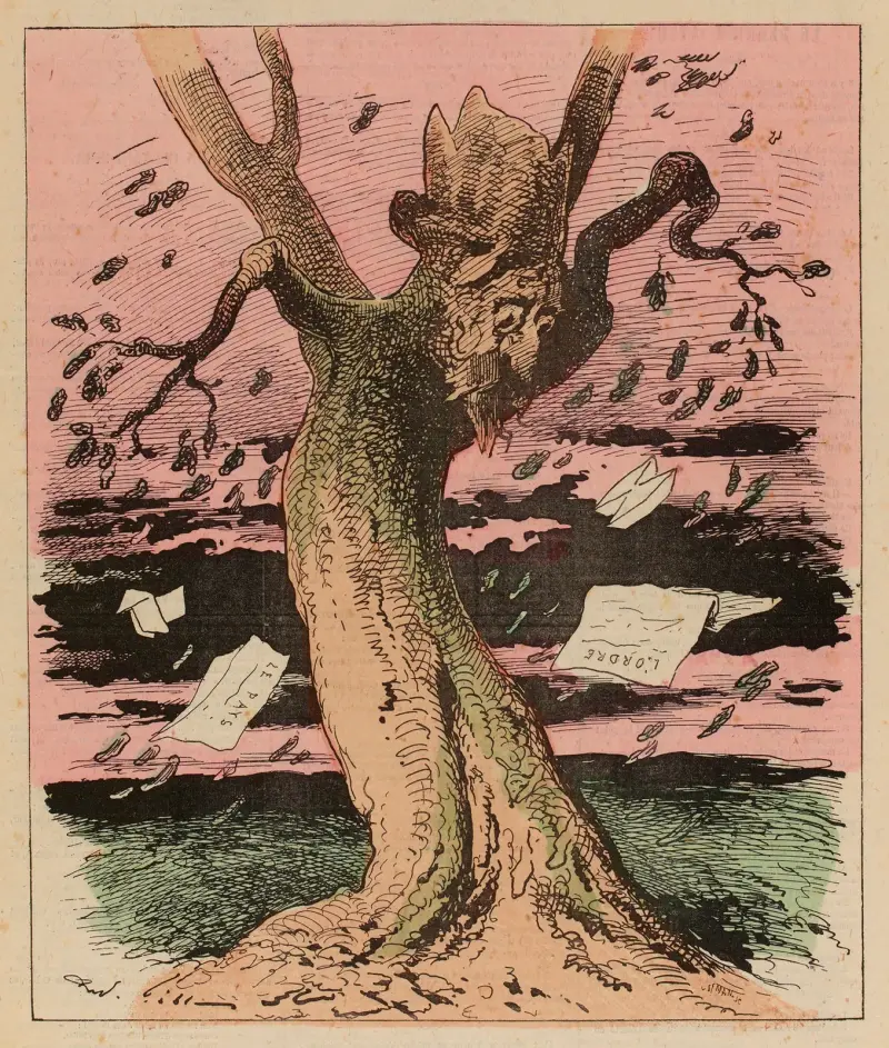 La chute des feuilles, André Gill
