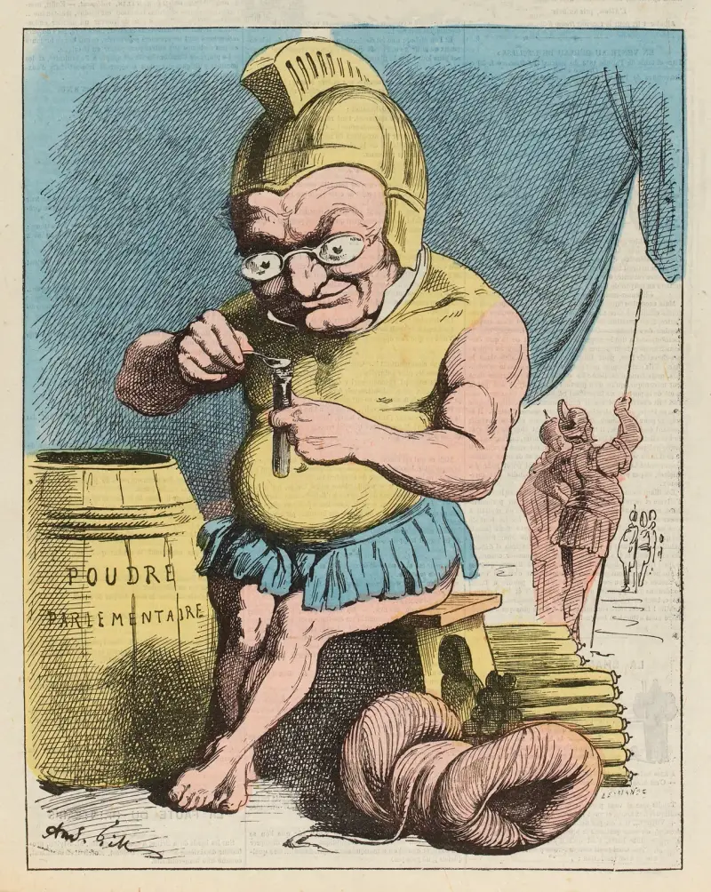 Der Rückzug des Achilleus von André Gill