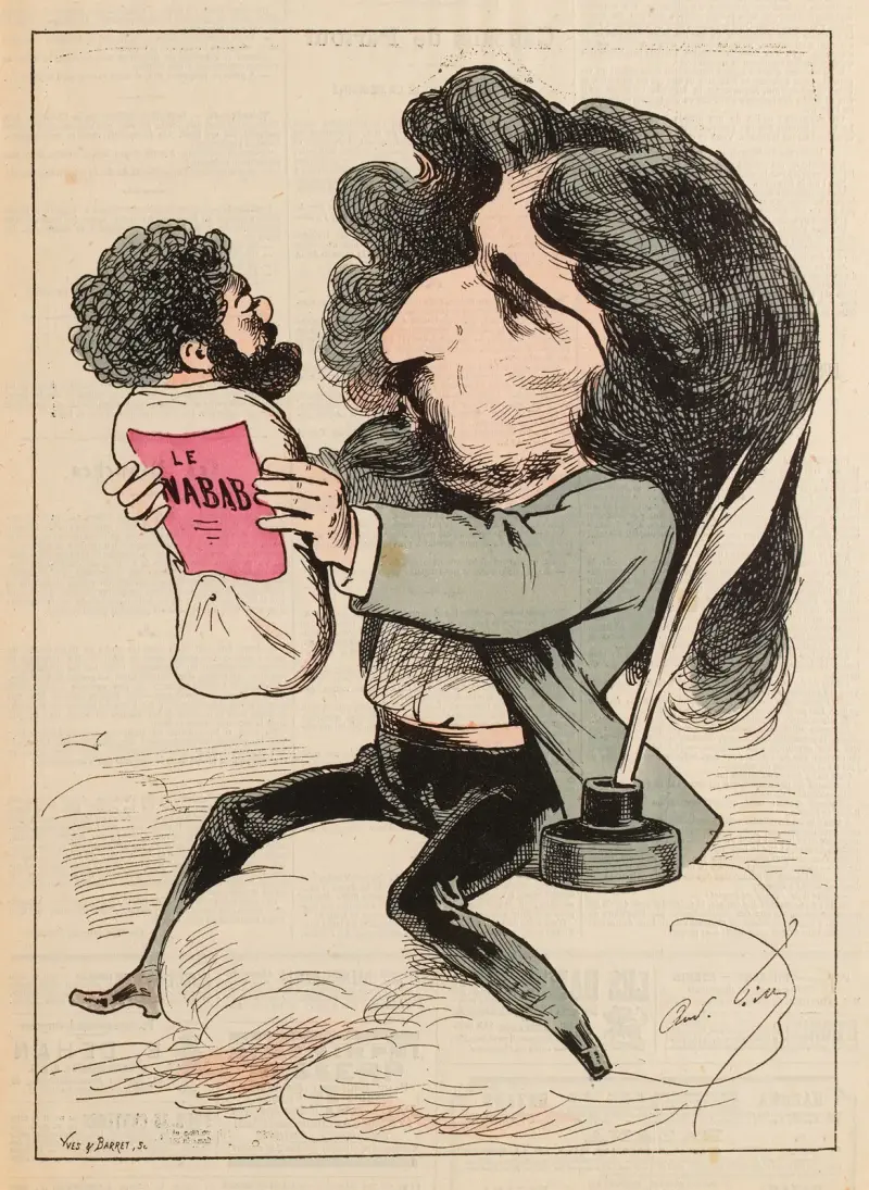 Alphonse Daudets nyfödde av André Gill