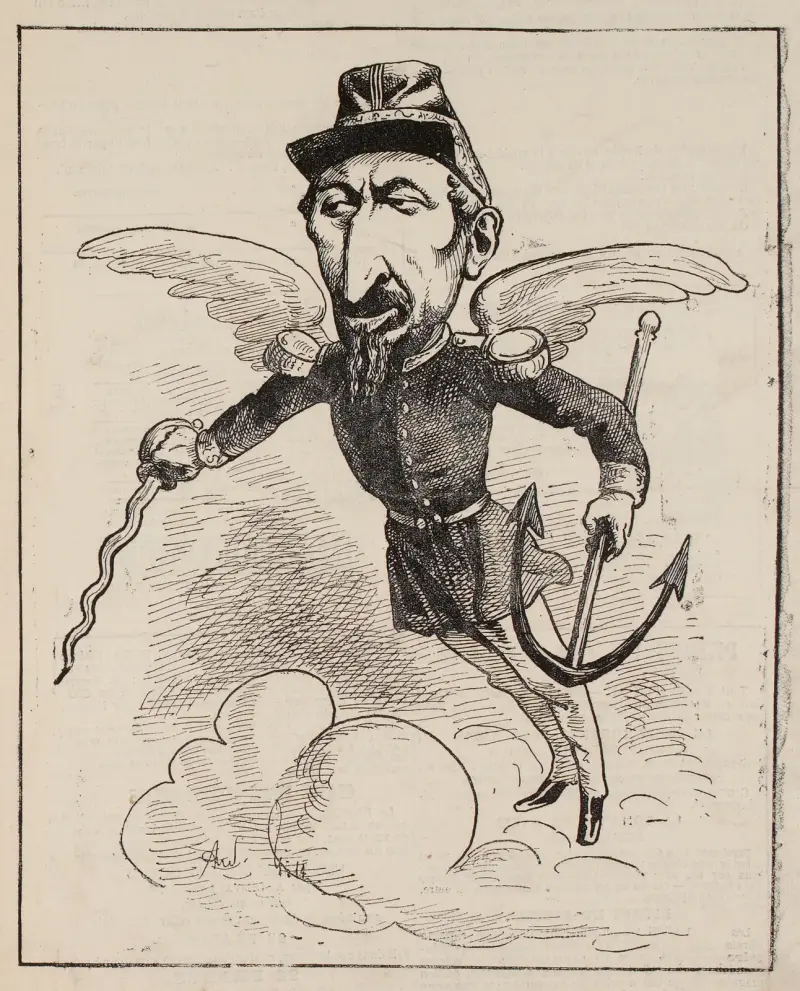Dagens män: General de Polhès (Loirearmén) av André Gill