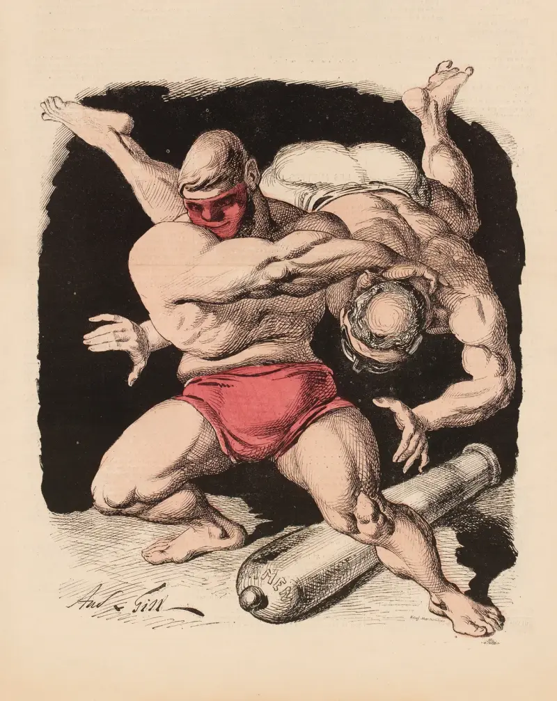 De maskerade brottarna av André Gill