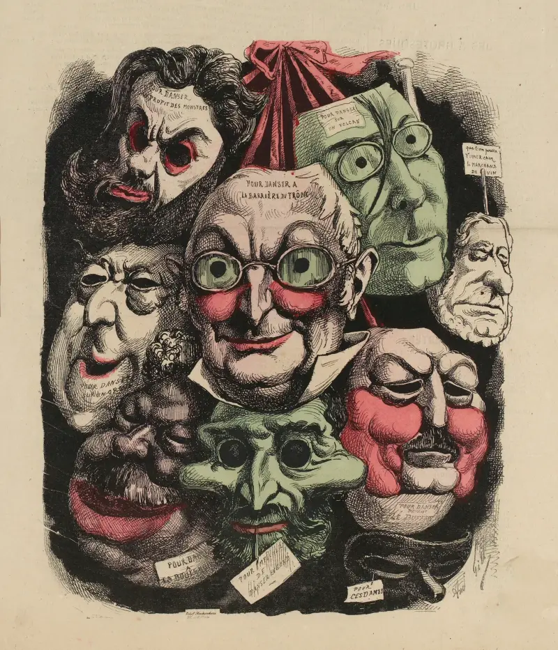Masques à louer ou non av André Gill