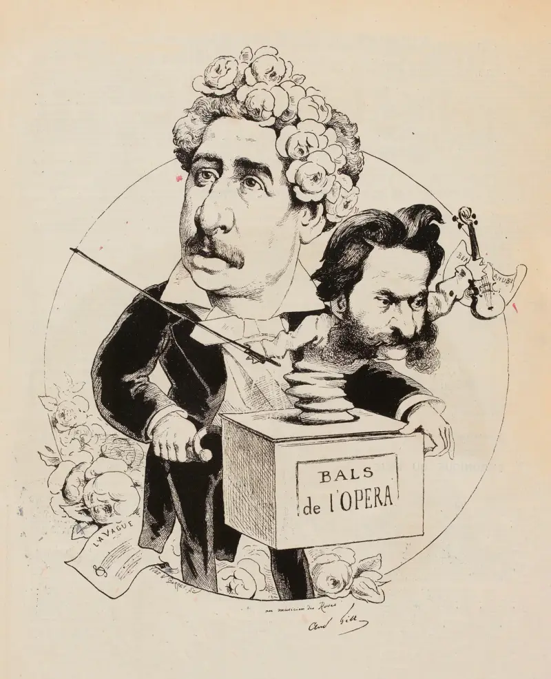 Olivier Métra Johann Strauss av André Gill