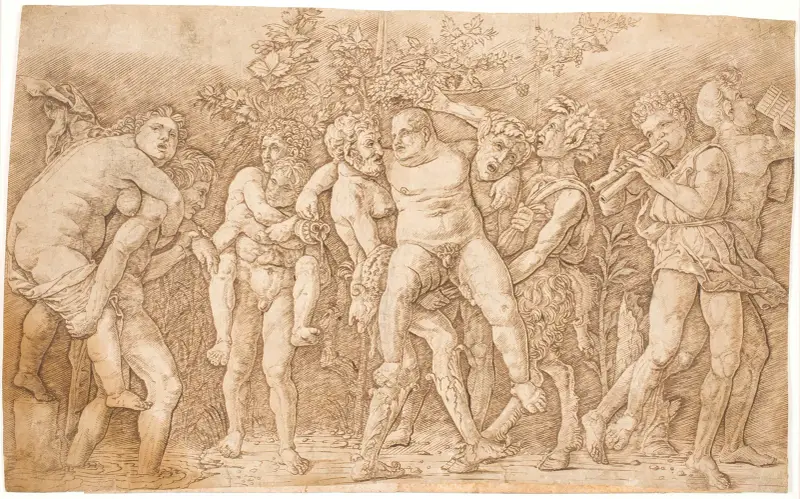 Bakkanal med Silén av Andrea Mantegna