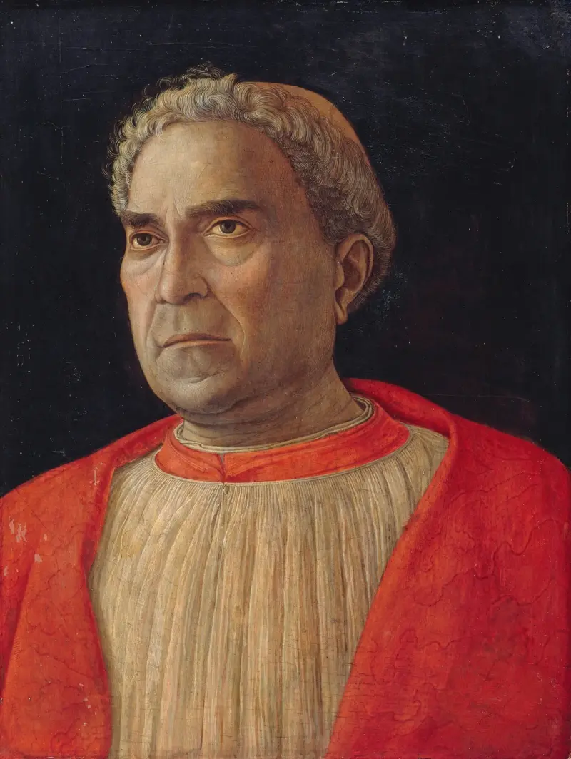 Cardinal Ludovico Scarampi Mezzarota called Ludovico Trevisano av Andrea Mantegna